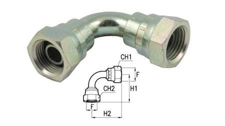 HYDRAULISK BEND 90° HUN-HUN M22x1.5