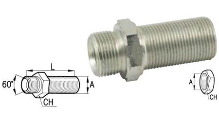 HYDRAULISK DOBBEL ALBUE BSP FORLENGET  3/4