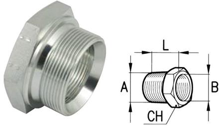 ADATTATORE IDRAULICO MASCHIO-FEMMINA 3/8-1/4