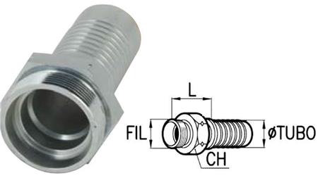 HYDRAULISK FORBINDELSE CES 16 MED HANK DN19-M24X1,5