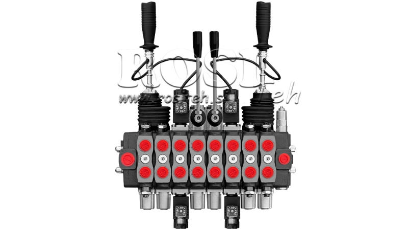 HIDRAULIČNI VENTIL HIAB 8xPC70 + 2x JOYSTICK 3 - ELEKTRIČNO UPRAVLJANJE 12V