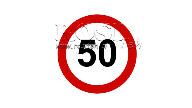NALJEPNICA OGRANIČENJE 50km/h