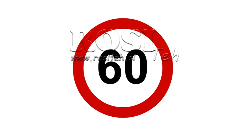 NALJEPNICA OGRANIČENJE 60km/h