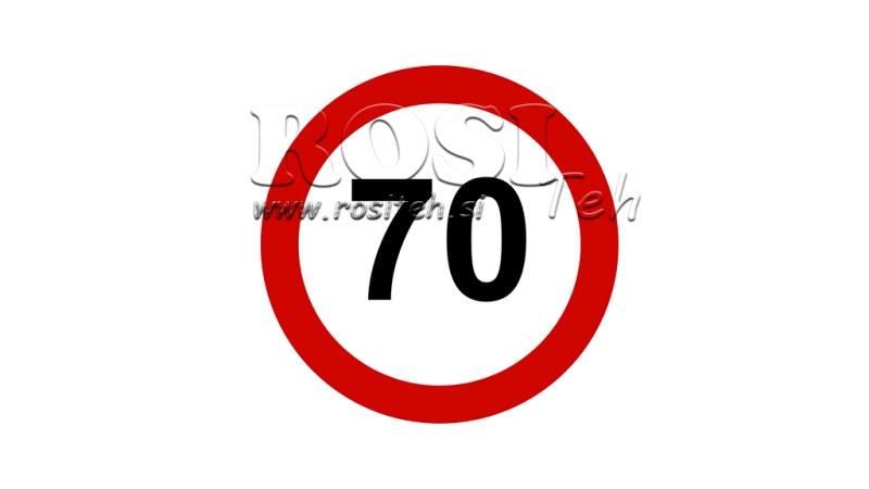 NALJEPNICA OGRANIČENJE 70km/h