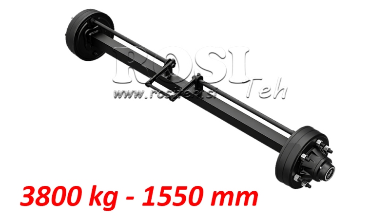 OSOVINA ZA PRIKOLICU S KOČNICAMA (6 VIJAKA) - 3800 kg - 1550 mm