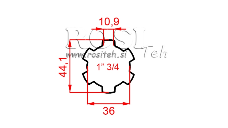 KARDANSKI ADAPTER 1-3/4 DVOSTRANI (300 mm)