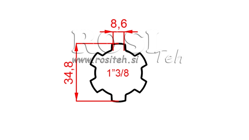 KARDANSKI ADAPTER ČAHURA 1-3/8 (150 mm)