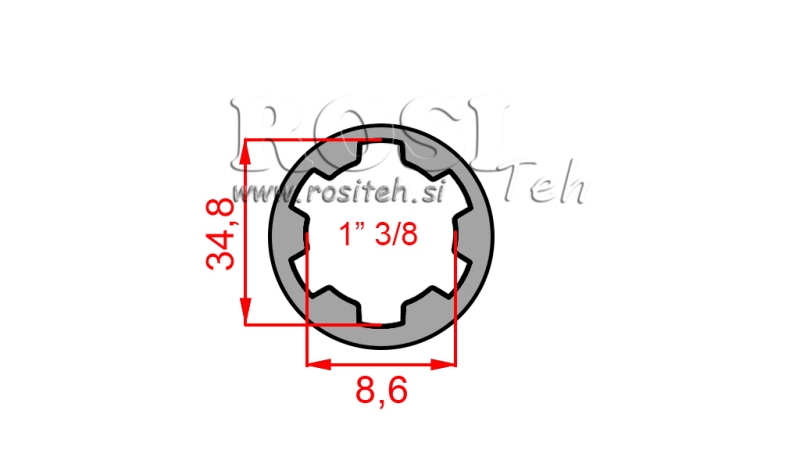 KARDANSKI ADAPTER ČAHURA 1-3/8 (60 mm)