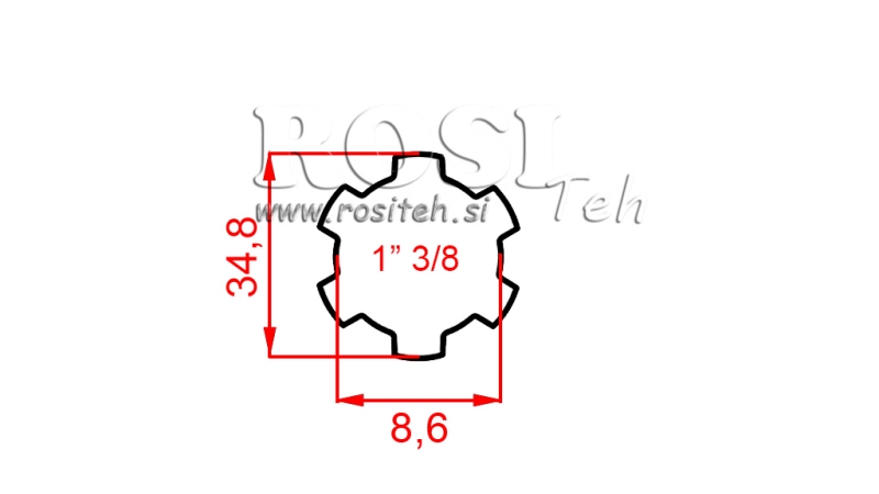 KARDANSKI ADAPTER 1-3/8 STANDARD (320 mm)