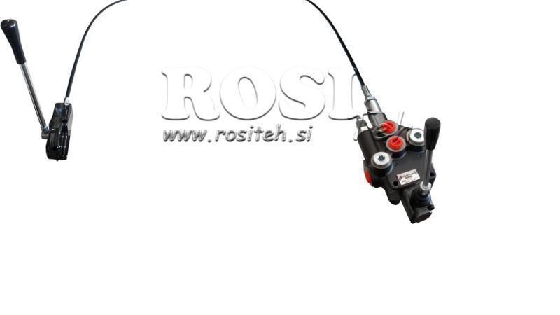 JOYSTICK DVOJNA DRŠKA 1 m HIDRAULIČNI VENTIL 1xP80 litara