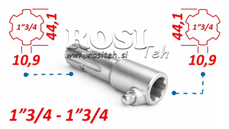 KARDANSKI ADAPTER S KLINOM OD 1-3/4 NA 1-3/4 (165 mm)