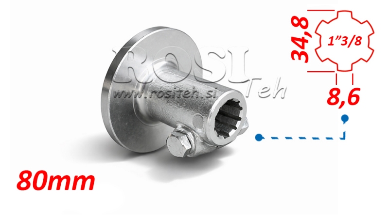 KARDANSKI ADAPTER S PRIRUBNICOM I KLINOM 1-3/8 (80 mm)