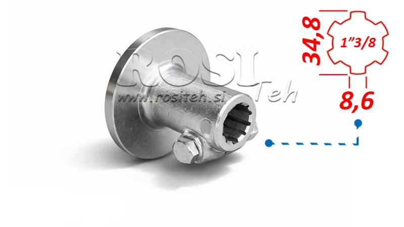 KARDANSKI ADAPTER S PRIRUBNICOM I KLINOM 1-3/8 (80 mm)