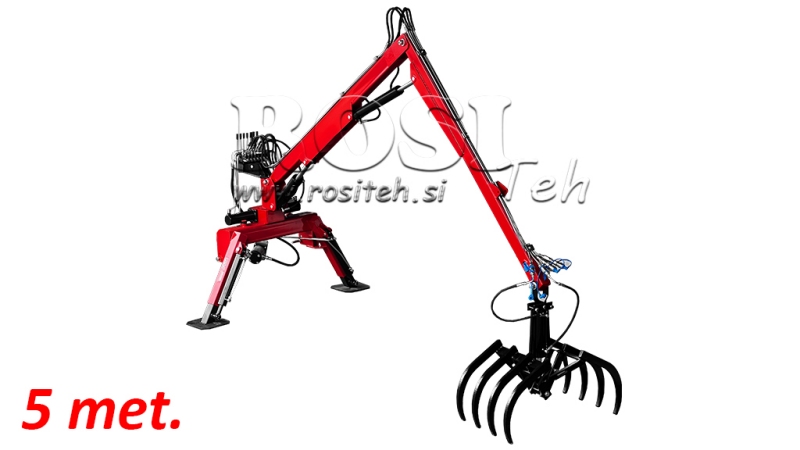 TRAKTORSKI HIDRAULIČNI UTOVARIVAČ SA VILJUŠKOM HUT 5m (+7SEKCIJA)