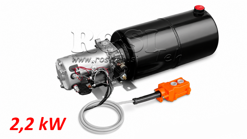MINI HIDRAULIČNI AGREGAT 24V DC - 2,2kW = 2,1cc - 12 lit