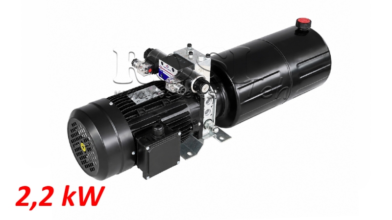 MINI HIDRAULIČNI AGREGAT 380V AC (2,2 kW) - 8,0 cc - 11,2 lit/min - tank 12 lit