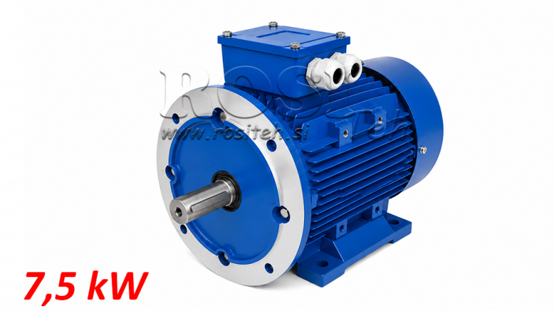 7,5kW-ELEKTRO MOTOR MS132M-4_1450vrt 3Faz nogice+prirubnica-B3B5