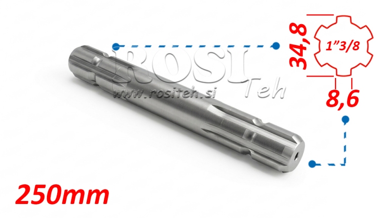 KARDANSKI ADAPTER 1-3/8 DVOSTRANI (250 mm)