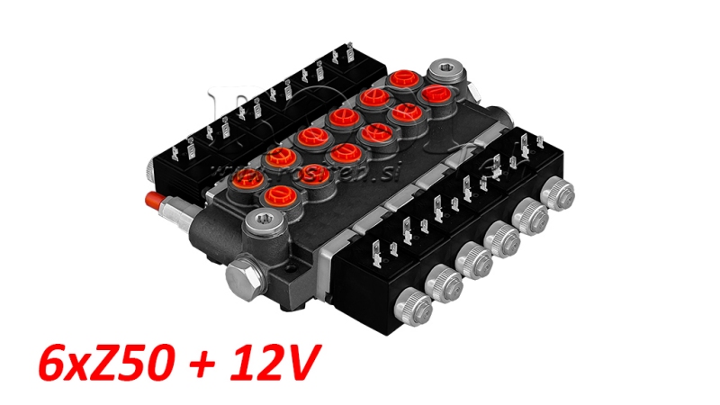 HIDRAULIČNI VENTIL 6xZ50+12V DC