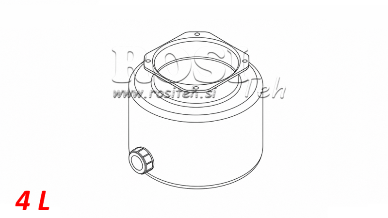 REZERVAR METALNI ROLL PP 4 LITRE HORZONTAL-VERTICAL
