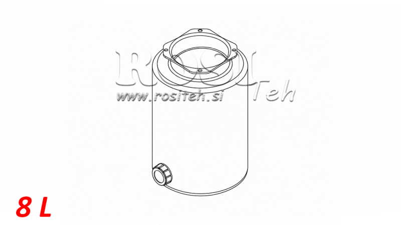 REZERVAR METALNI ROLL PP 8 LITRI HORZONTAL-VERTICAL