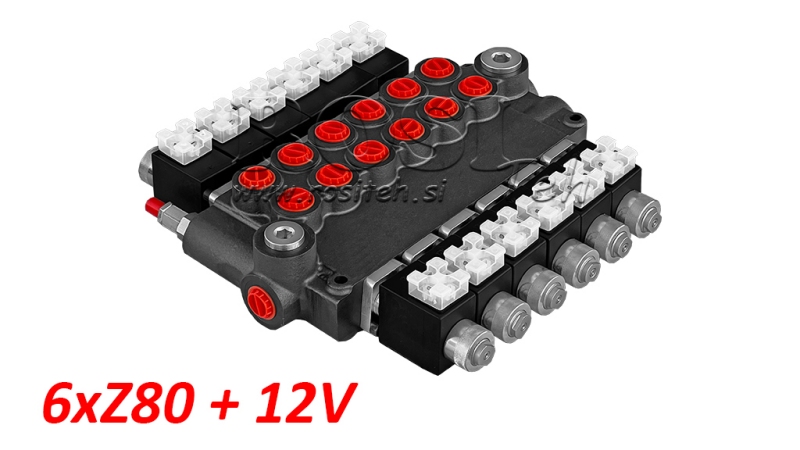 HIDRAULIČNI VENTIL 6xZ80+12V DC