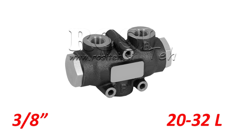 HIDRAULIČNI RAZVODNI VENTIL PROTOKA V01004 20 - 32 lit - 3/8 - 250 bar (max.300 bar) V-EQ22