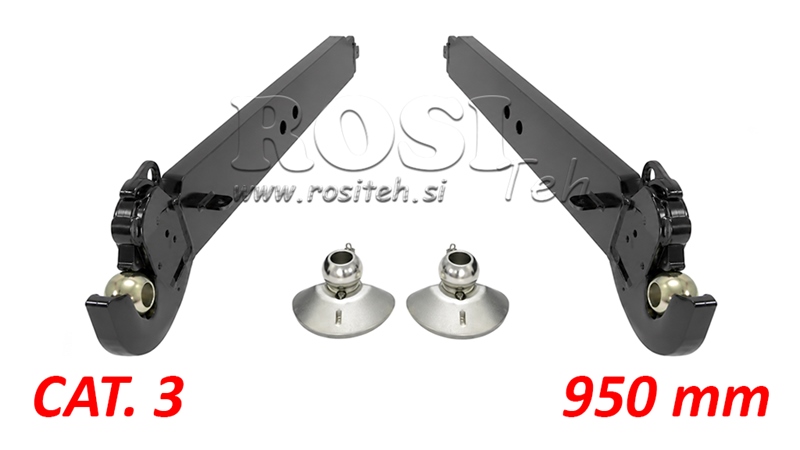 TRAKTORSKE NOSIVE RUKE TRI-TOČKOVNE HIDRAVLIKE CAT.3 - 120x35 mm - 950 mm (140 HP)