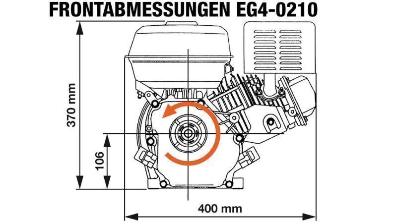 benzinac EG4-200cc-5.10kW-3,600 RPM-H-KW20x53-ručni start