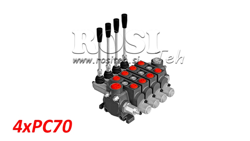 RUČNI HIDRAULIČNI VENTIL SEKCIJSKI 4xPC70