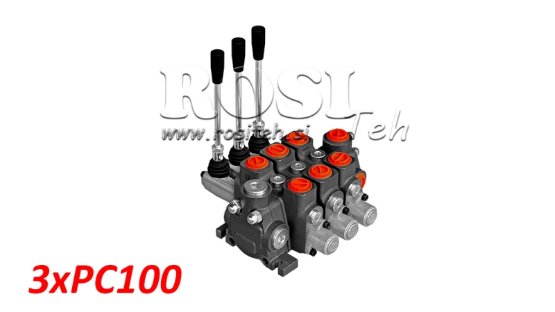 RUČNI HIDRAULIČNI VENTIL SEKCIJSKI 3xPC100
