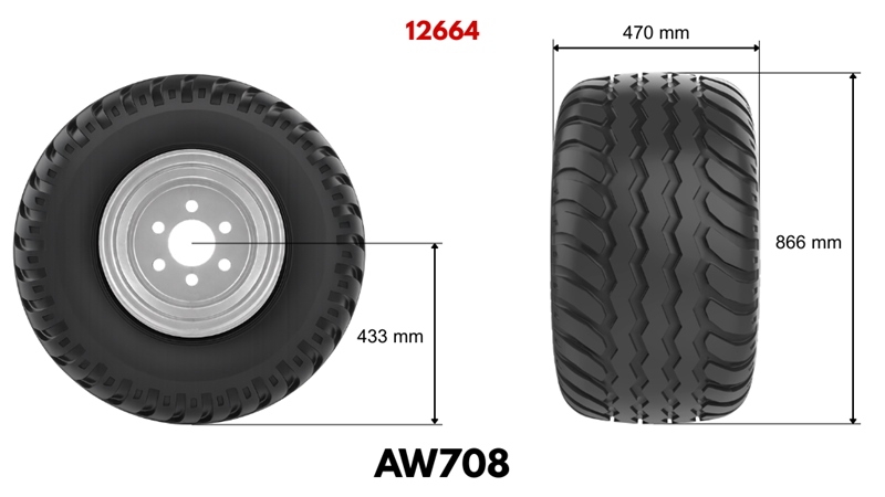 19,0/45-17 GUMA AW708 (14 PR) SA FELGOM 16,00 x 17
