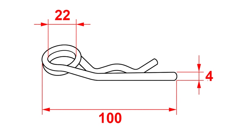KOMPLET SIGURNOSTNIH SPONA dupla fi 4 mm (5kom)