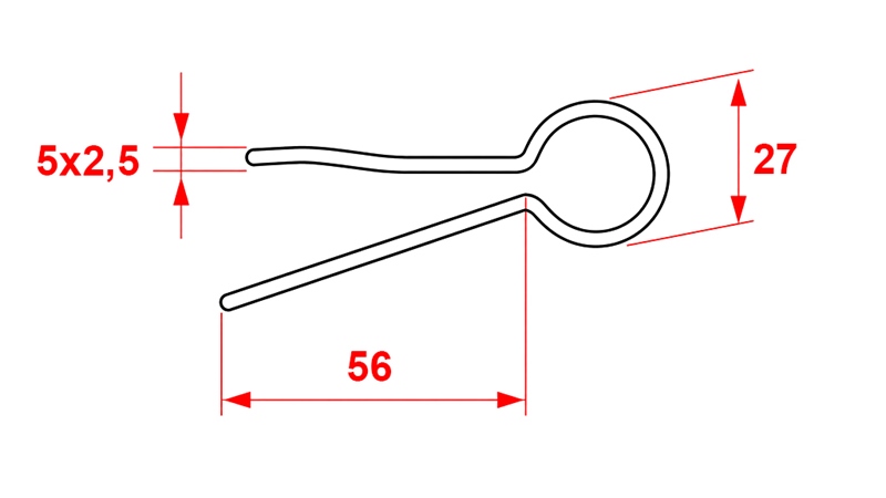 KOMPLET SIGURNOSTNIH RASCIJEPKI 5x2,5 (5kom)