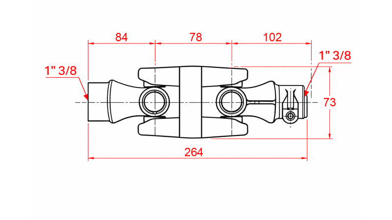 DVOSTRUKI KARDANSKI ZGLOB KAT.2 (264 mm)