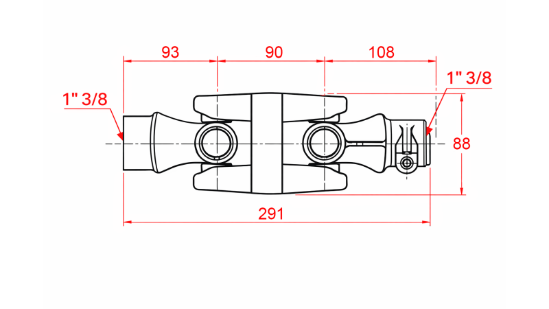 DVOSTRUKI KARDANSKI ZGLOB KAT.4 (291 mm)