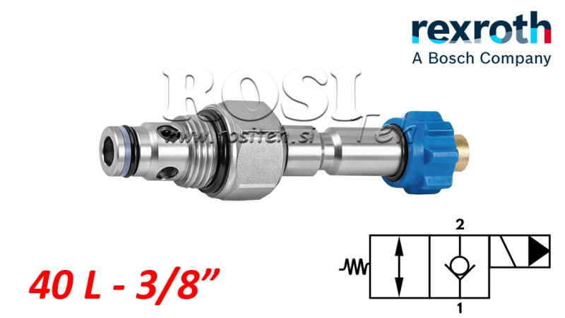 HIDRAULIČNI OTVORENI ELEKTROMAGNETSKI KONTROLER ZA 2-PUTNI VENTIL REXROTH 3/8 40-LIT