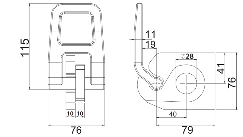 NOSAČ STRANICE S OTVARANJEM DOLJE