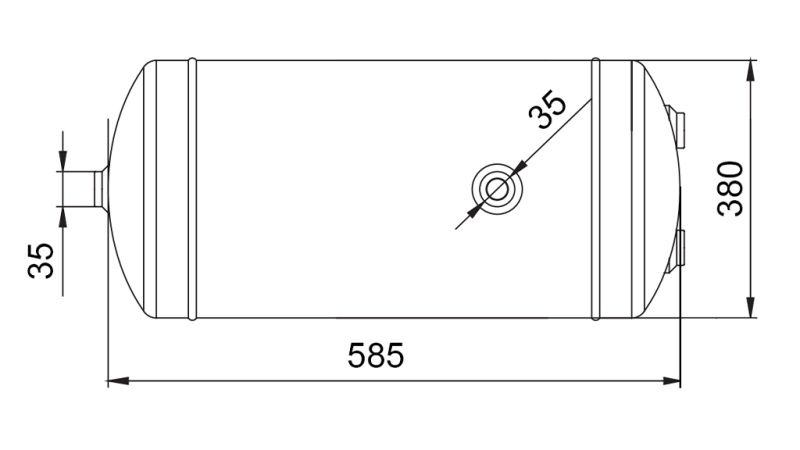 REZERVOAR ZA ZRAČNE KOČNICE 60 LIT 585x380 ECO