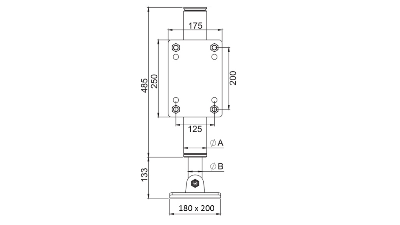 HIDRAULIČNA NOGA DVOSMJERNA 365mm - 5.000kg