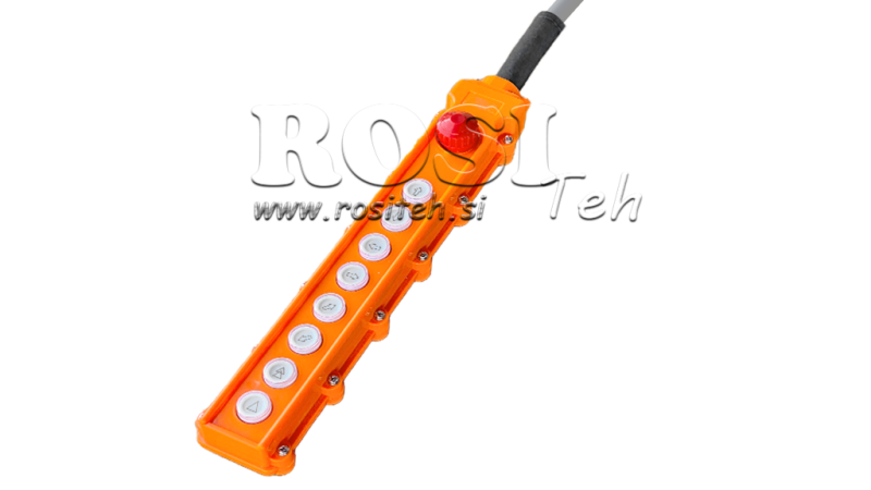 DALJINSKI UPRAVLJAČ 8 TIPKI + PREKIDAČ U HITNOM SLUČAJU U KUĆIŠTU S KABELOM