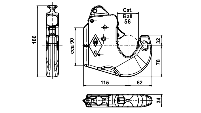 AUTOMATSKA KUKA TRAKTORSKE NOSIVE HIDRAULIKE KAT.2 WALTERSCHEID