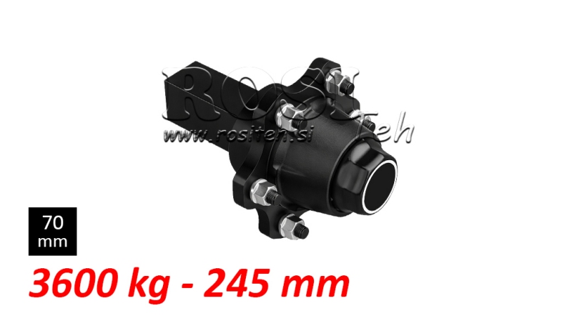 POLUOSOVINA BEZ KOČNICA - 3600 kg (6 VIJAKA) - 245 mm