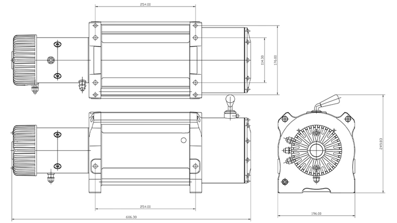 24 V ELEKTRIČNO VITLO RS-20000 - 9100 KG - ČELIČNO UŽE - ECO