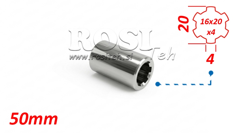 KARDANSKI ADAPTER ČAHURA 16x20x4 (6 ZUBA) (50 mm)