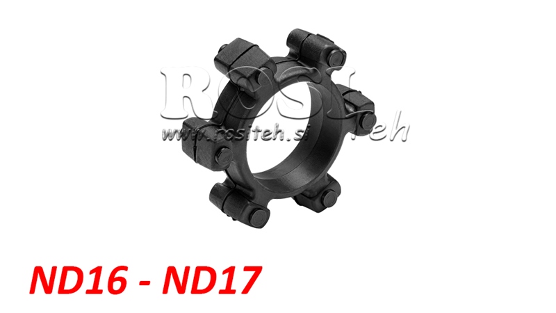 ZVJEZDASTA SPOJKA ZA GUMENI UMETAK ND16-ND17 (74mm)