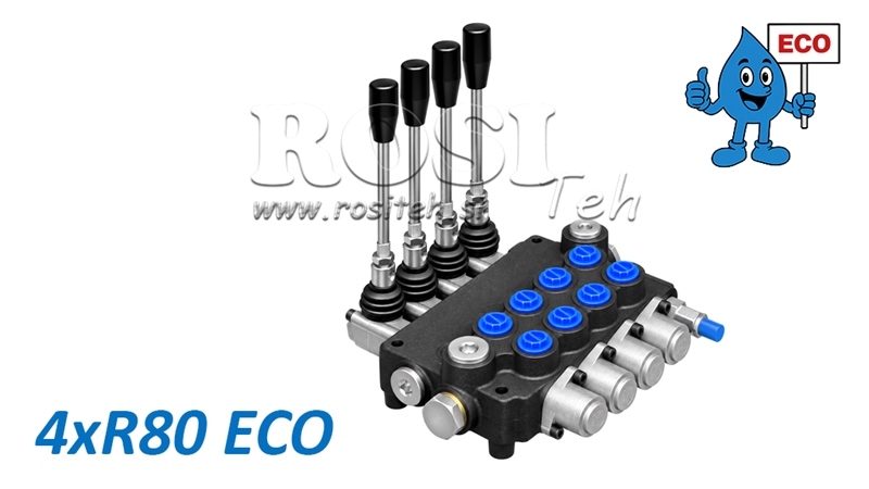 HIDRAULIČNI RUČNI VENTIL – RAZVODNIK S 4 SEKCIJE 4xR80 ECO