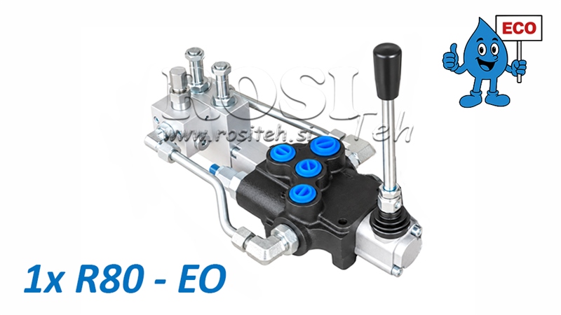 HIDRAULIČNI ELEKTRO-RUČNI VENTIL (BEZ ZAVOJNICA) – RAZVODNIK S 1 SEKCIJOM 1xR80-EO ECO