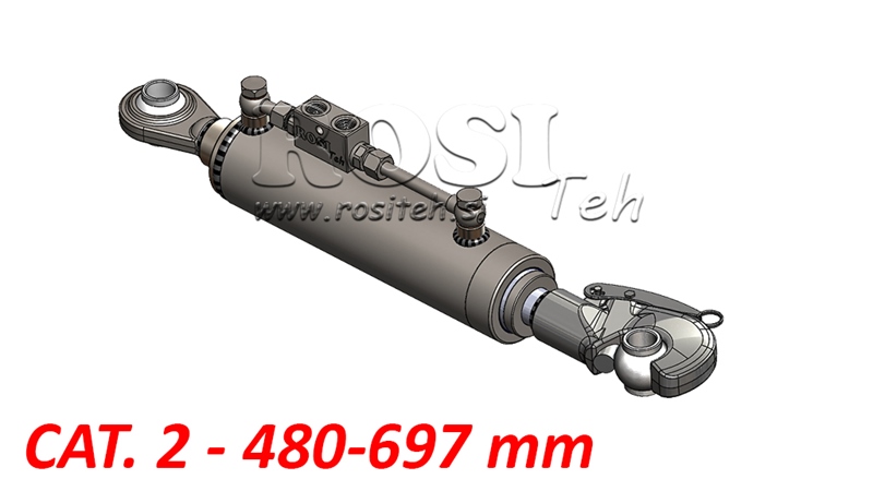 TELESKOPSKA HIDRAULIČNA POTEZNICA AUTOMATSKA - CAT. 2 (45-95 HP) - 480-697 mm (25,4 mm)