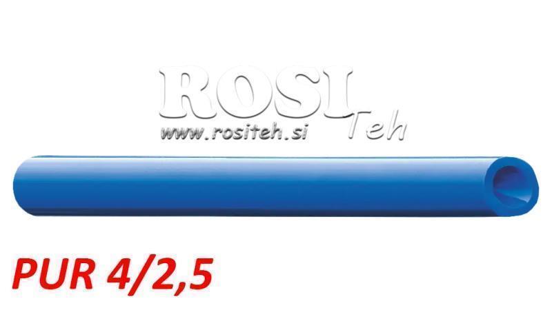 PU 4/2.5 PUR PLAVA ZRAČNA CEV POLIURETAN